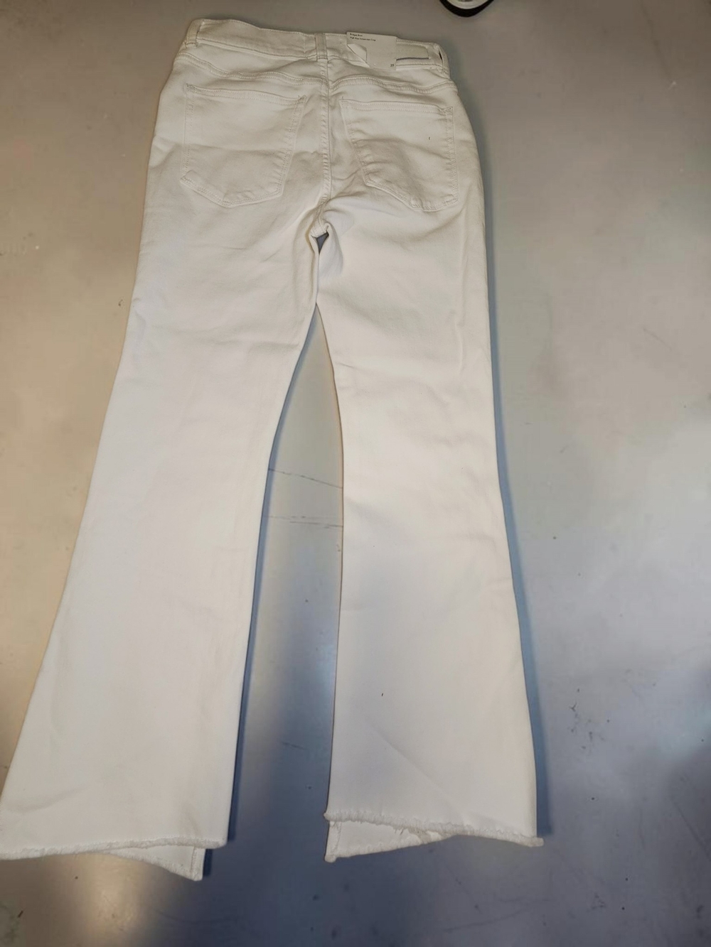 Bridget Boot High Rise Crop Jeans White 25 NWT